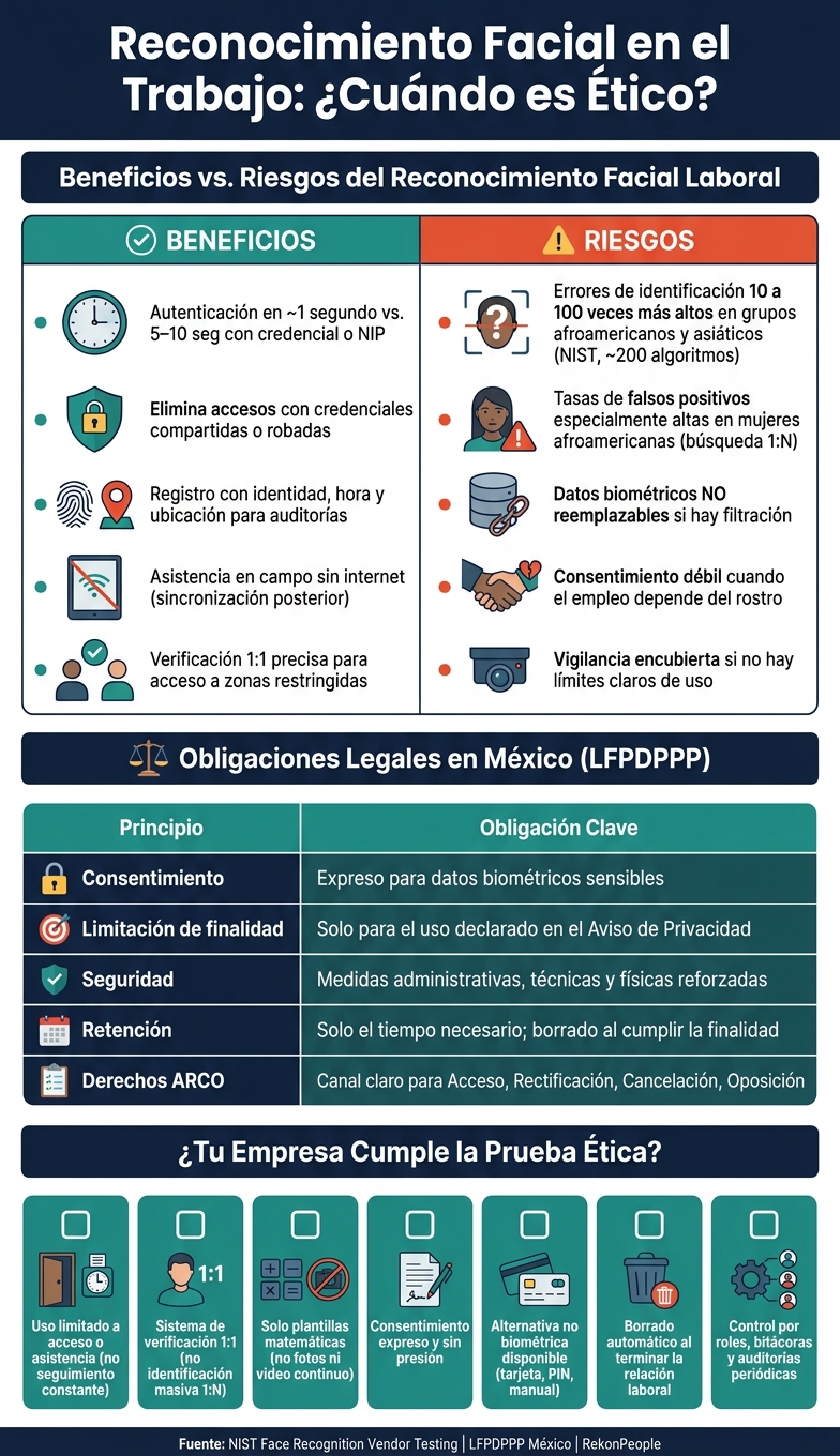 Reconocimiento Facial en el Trabajo: Beneficios vs. Riesgos y Obligaciones Legales
