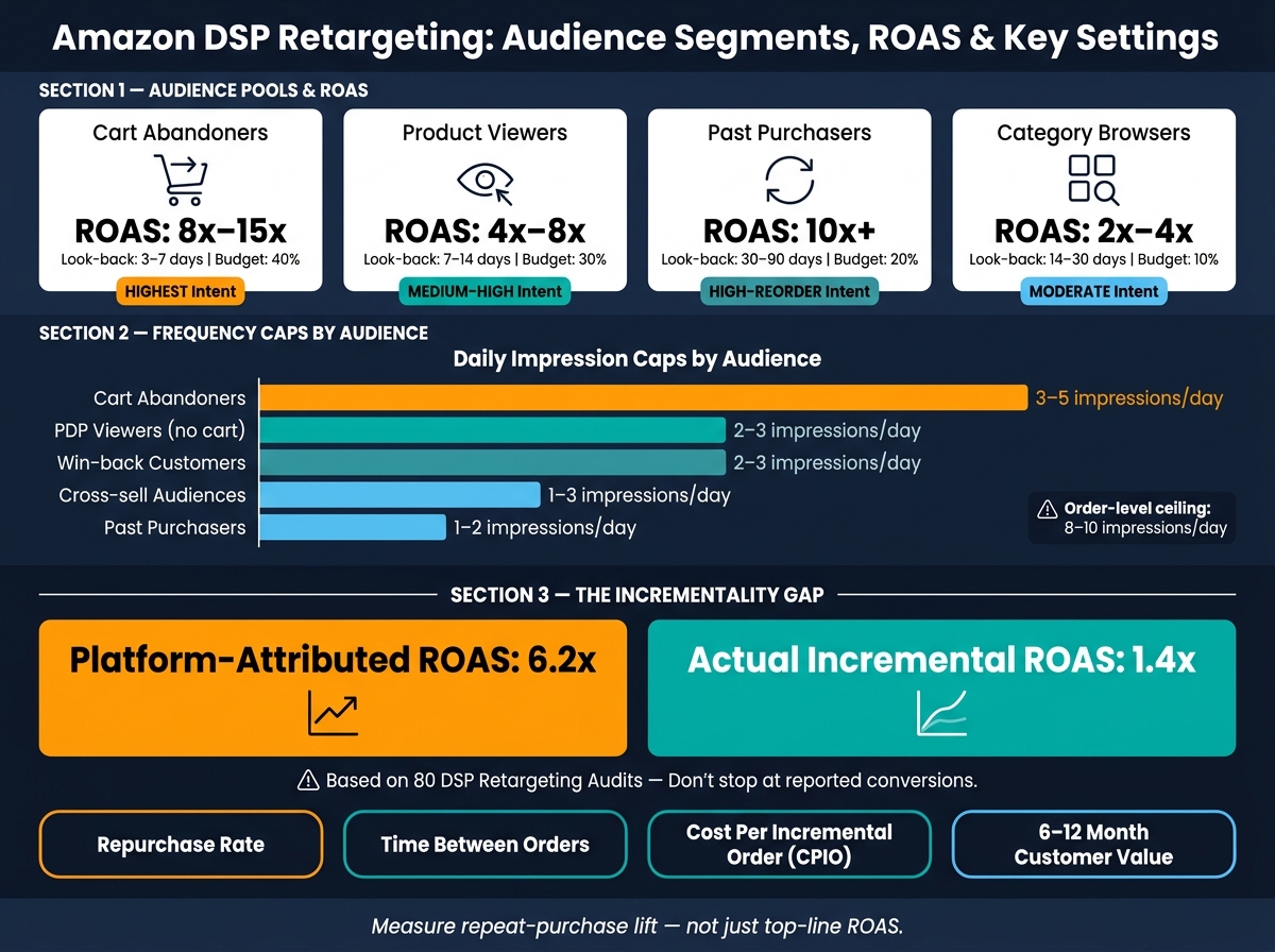 Amazon DSP Retargeting: Audience Segments, ROAS & Settings at a Glance