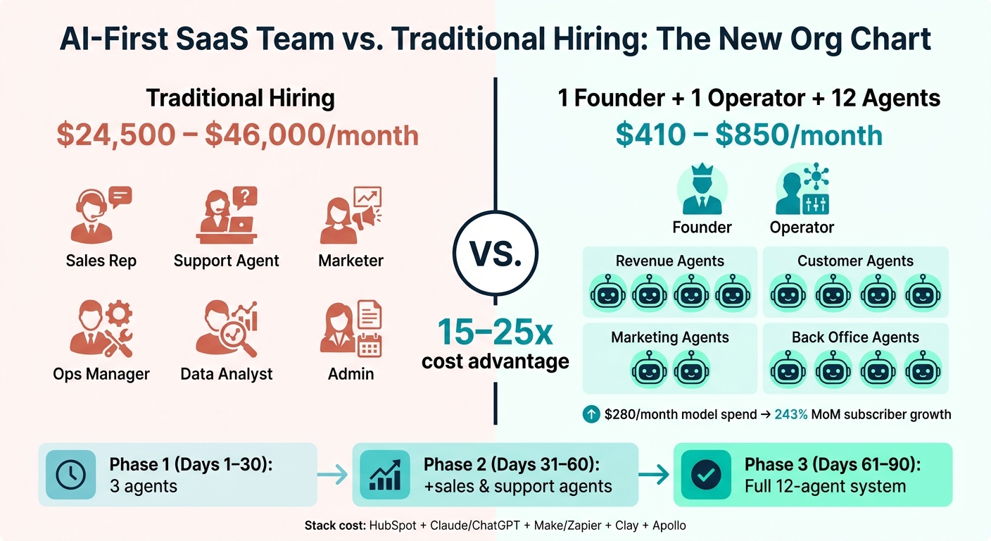 AI-First SaaS Team vs. Traditional 6-Role Hire: Cost & Structure Breakdown