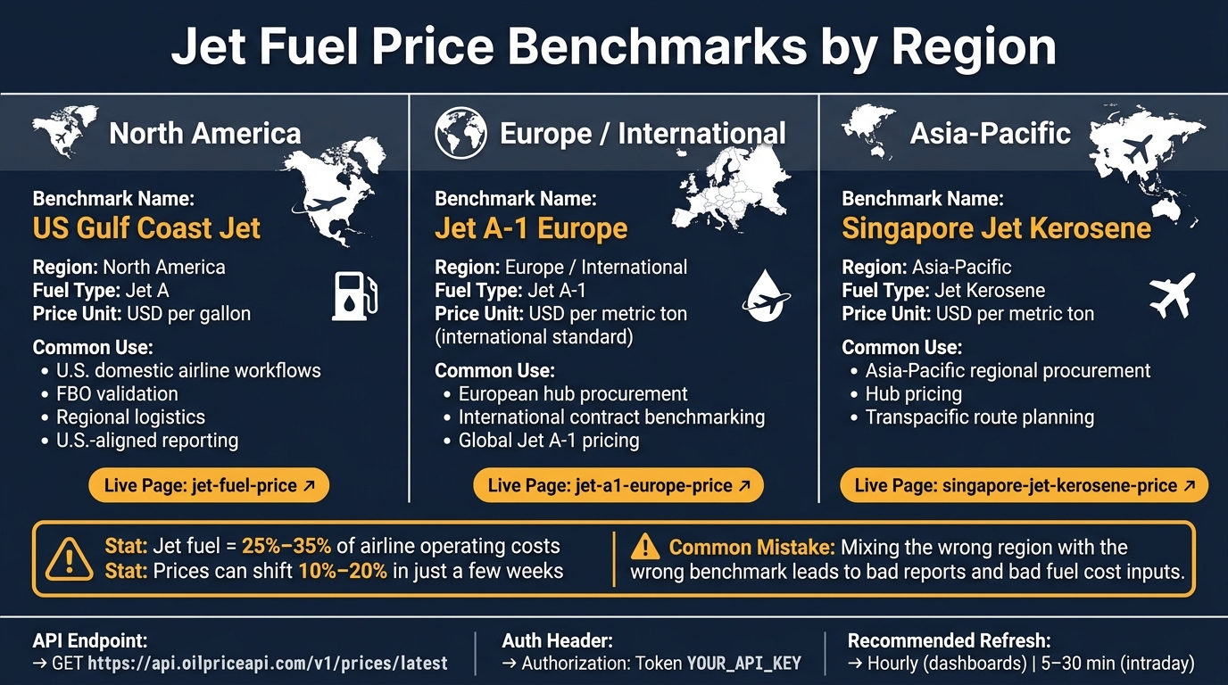 Jet Fuel Price Benchmarks by Region: Which API Data Source to Use