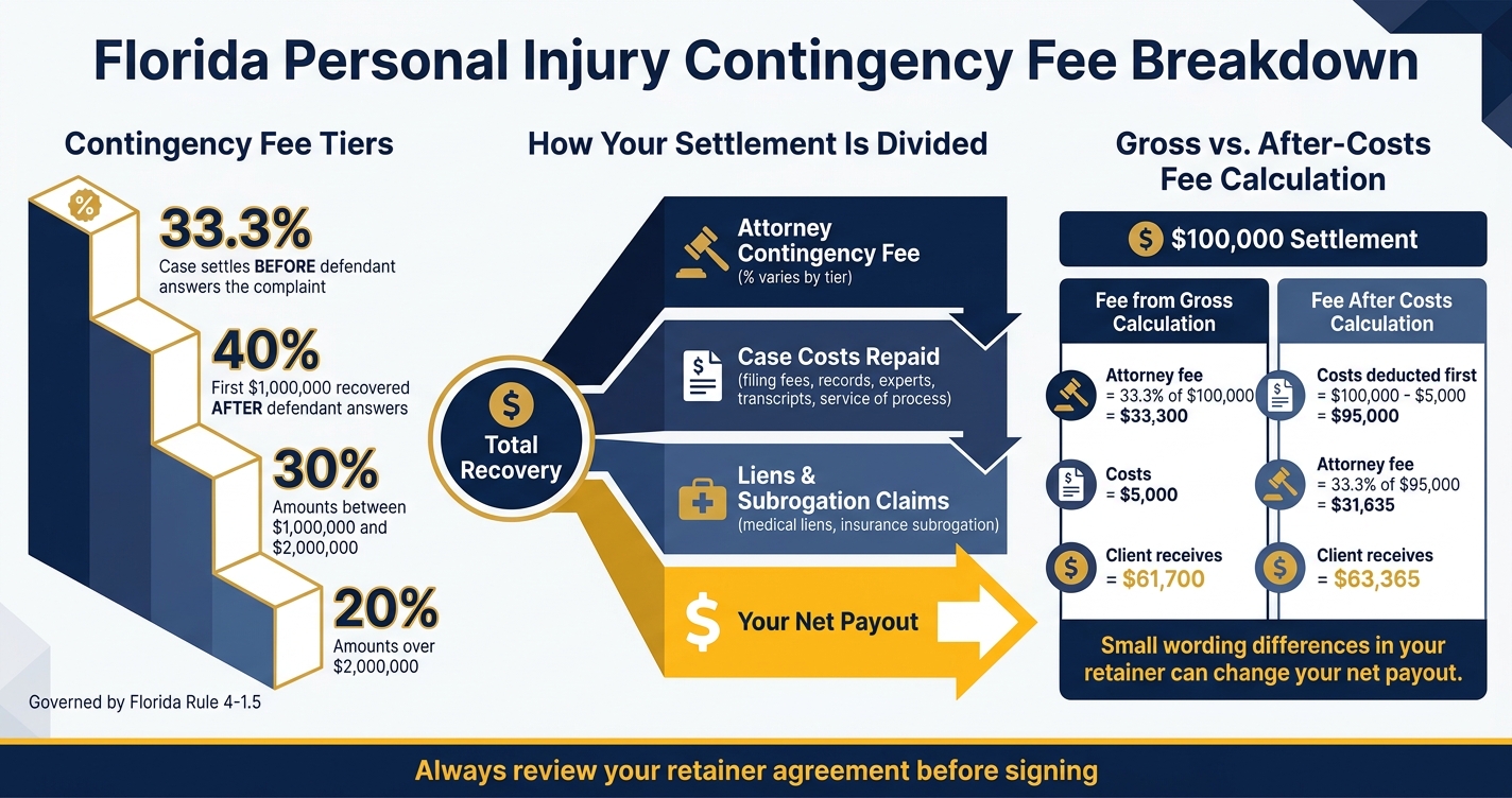 Florida Personal Injury Contingency Fee Breakdown