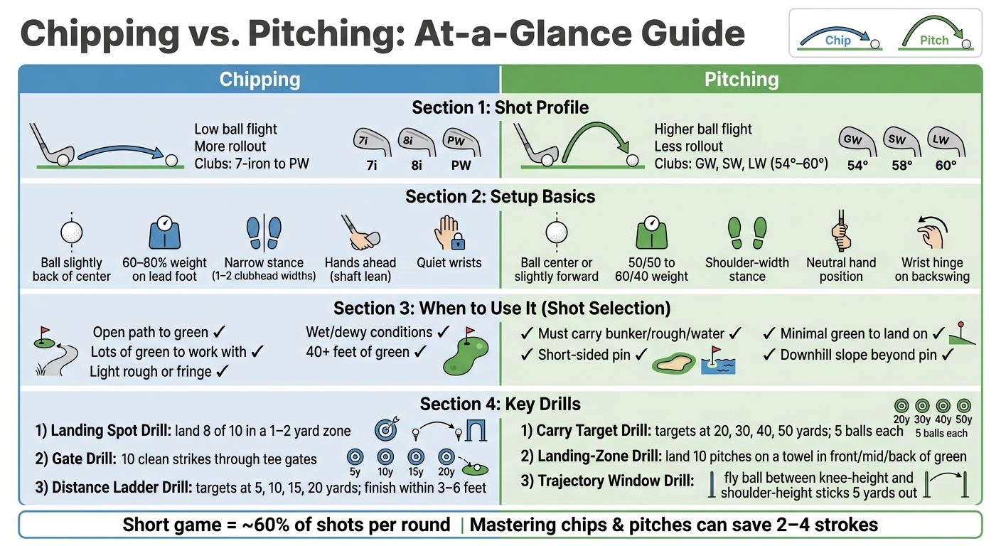 Chipping vs. Pitching: Setup, Shot Selection & Key Drills