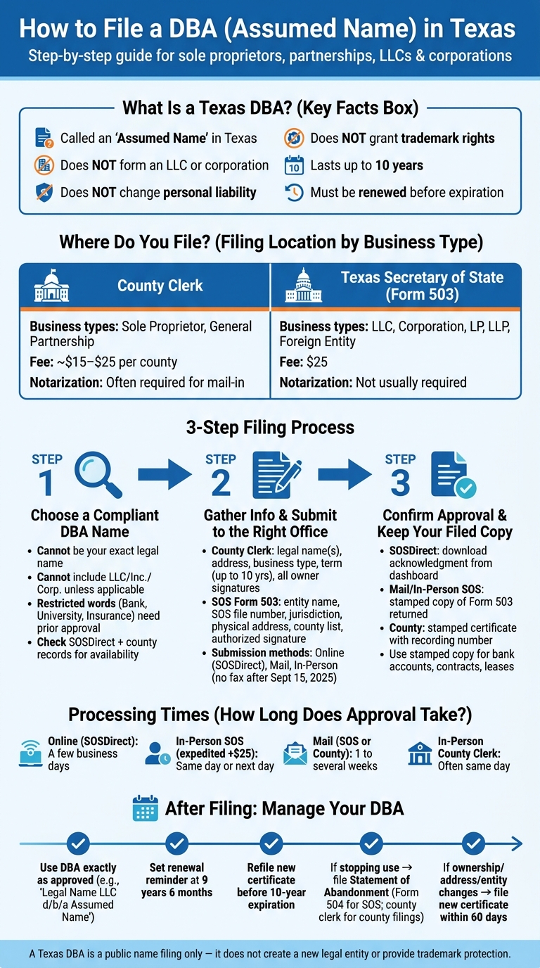 How to File a DBA in Texas: Step-by-Step Guide (2026)