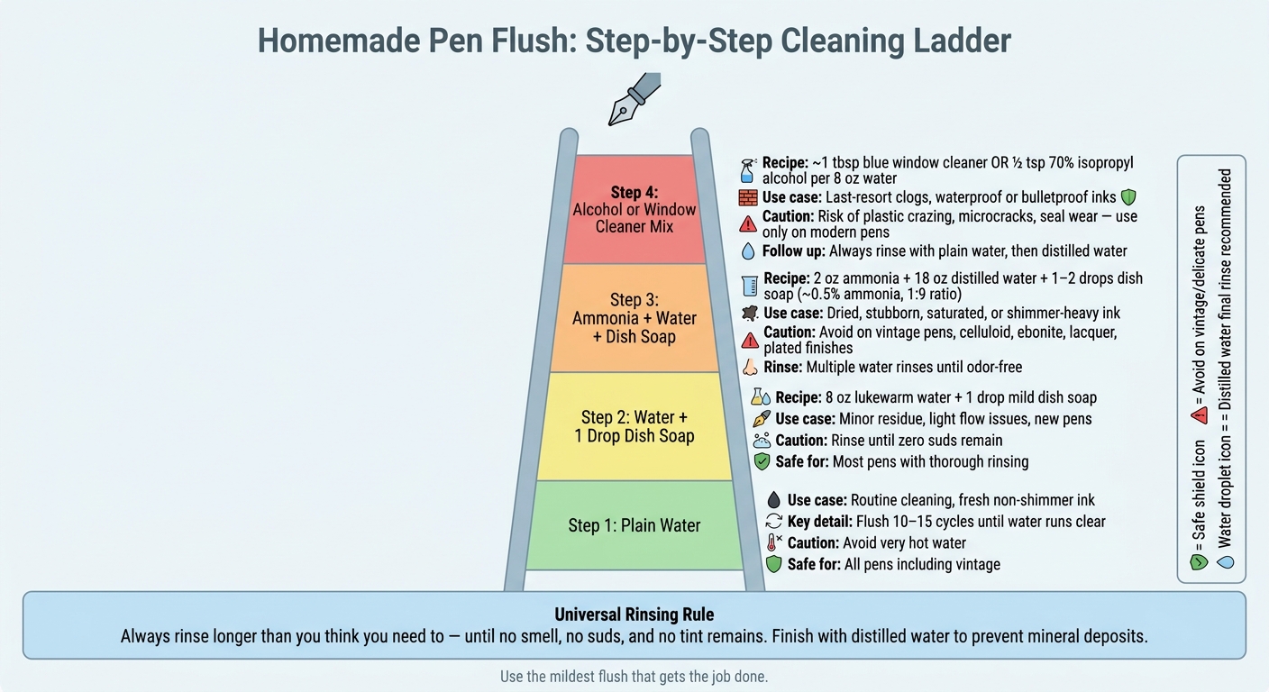 Homemade Pen Flush: Step-by-Step Cleaning Ladder