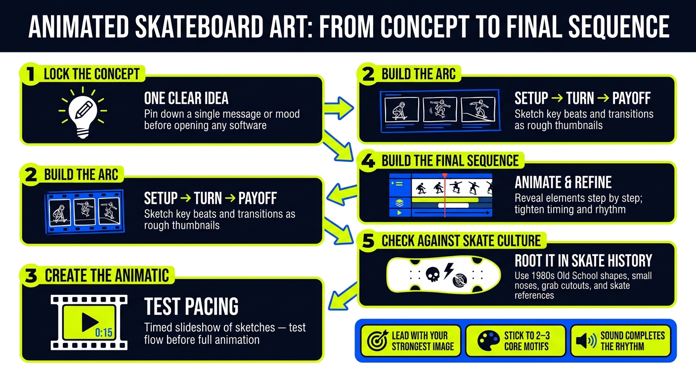 Animated Skateboard Art Workflow: From Concept to Final Sequence