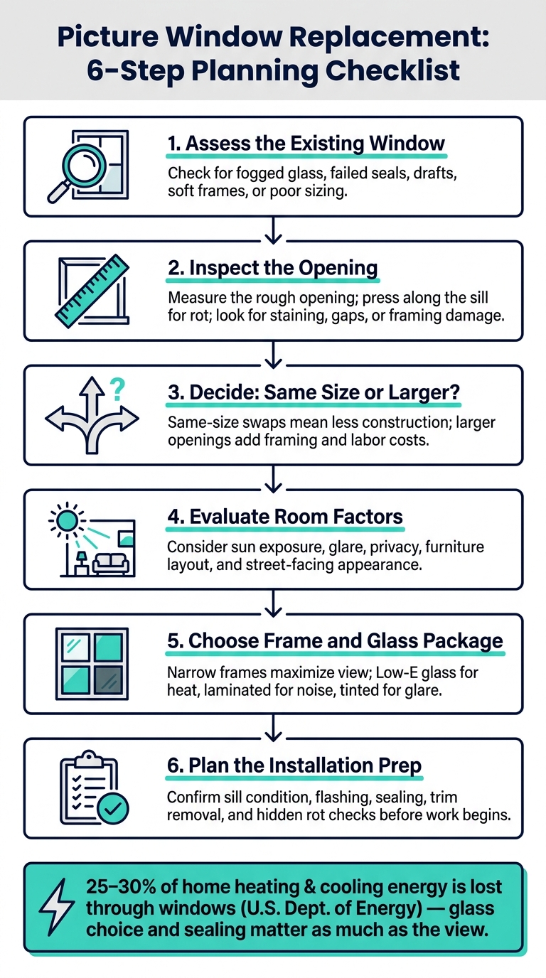 Picture Window Replacement: 6-Step Planning Checklist