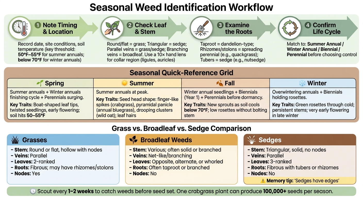 Seasonal Weed ID Workflow: How to Identify Weeds by Season