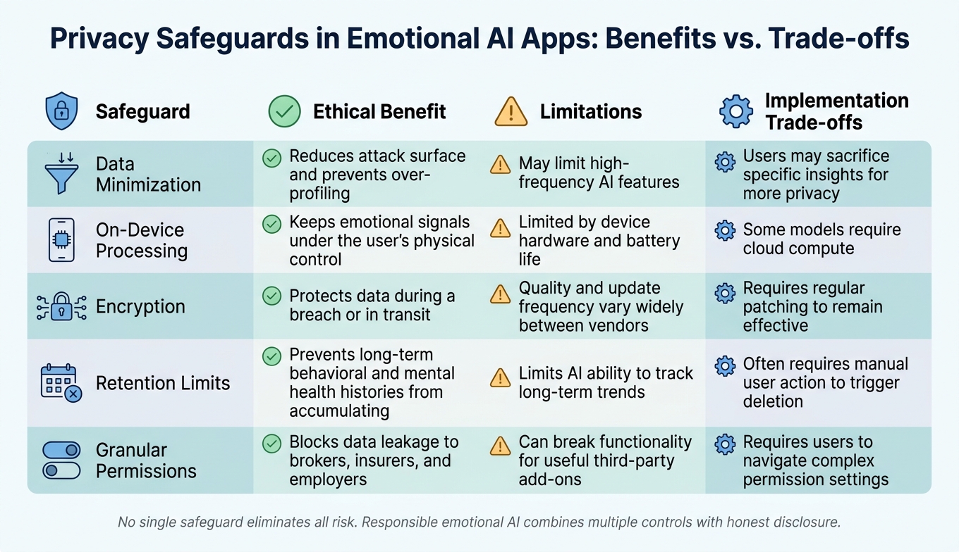 Privacy Safeguards in Emotional AI Apps: Benefits vs. Trade-offs