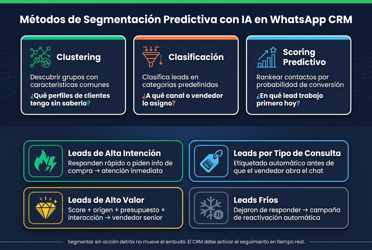 Métodos de Segmentación Predictiva con IA en WhatsApp CRM