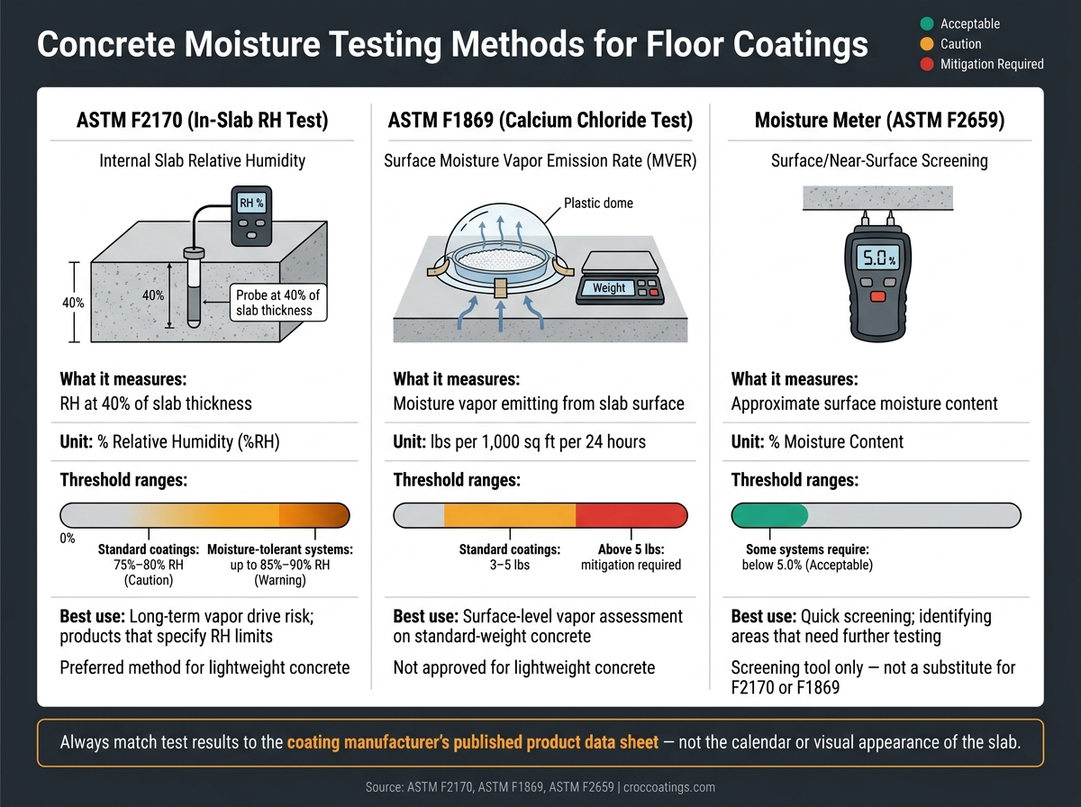 Concrete Moisture Thresholds For Floor Coatings 1 Concrete Moisture Testing Methods: Thresholds & Use Cases For Floor Coatings