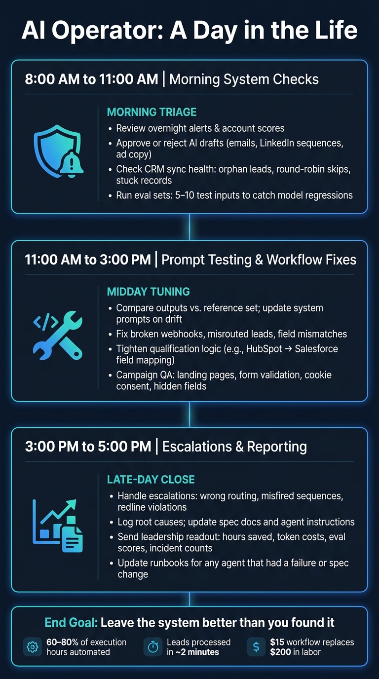 AI Operator Daily Schedule: Hour-by-Hour Breakdown