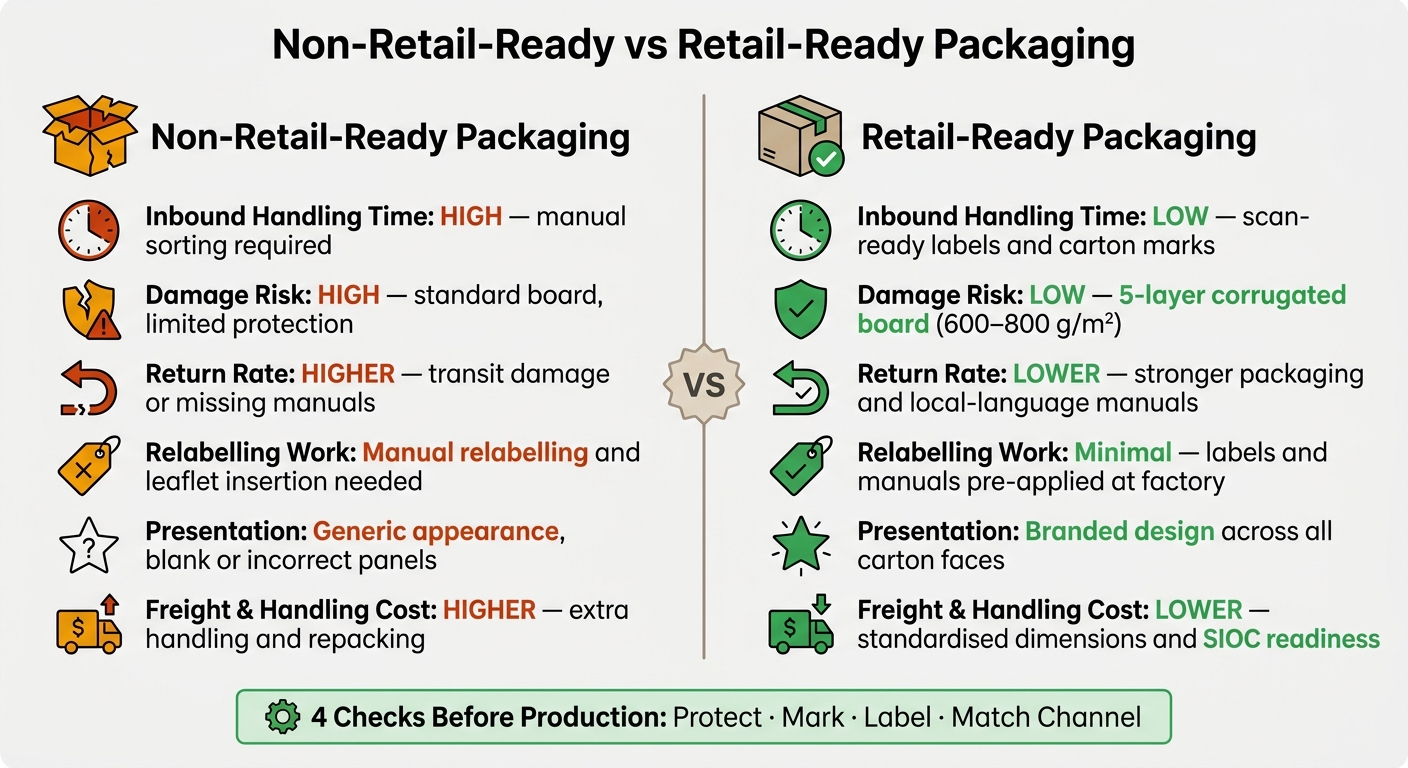 Non-Retail-Ready vs Retail-Ready Packaging: Key Differences