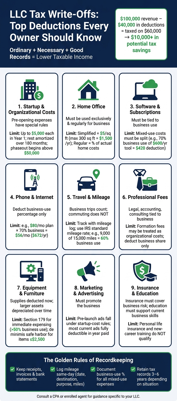 LLC Tax Write-Offs: Top Deductions Every New Owner Should Know