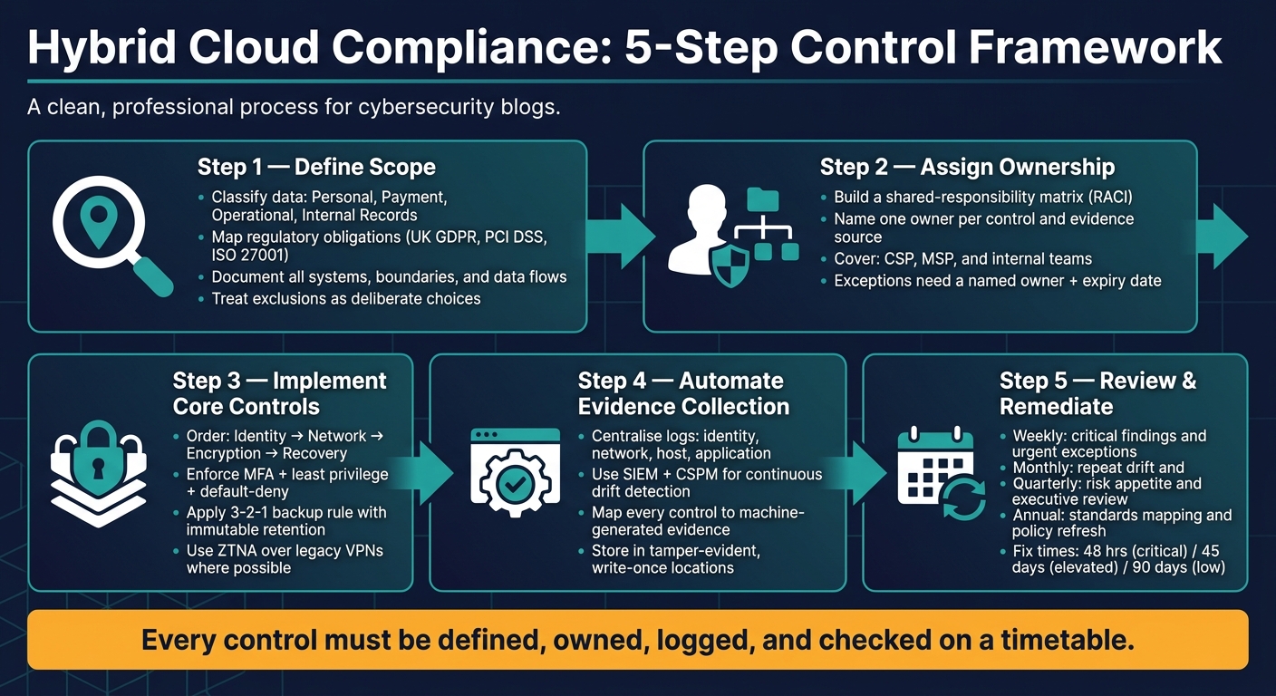 Hybrid Cloud Compliance: 5-Step Control Framework