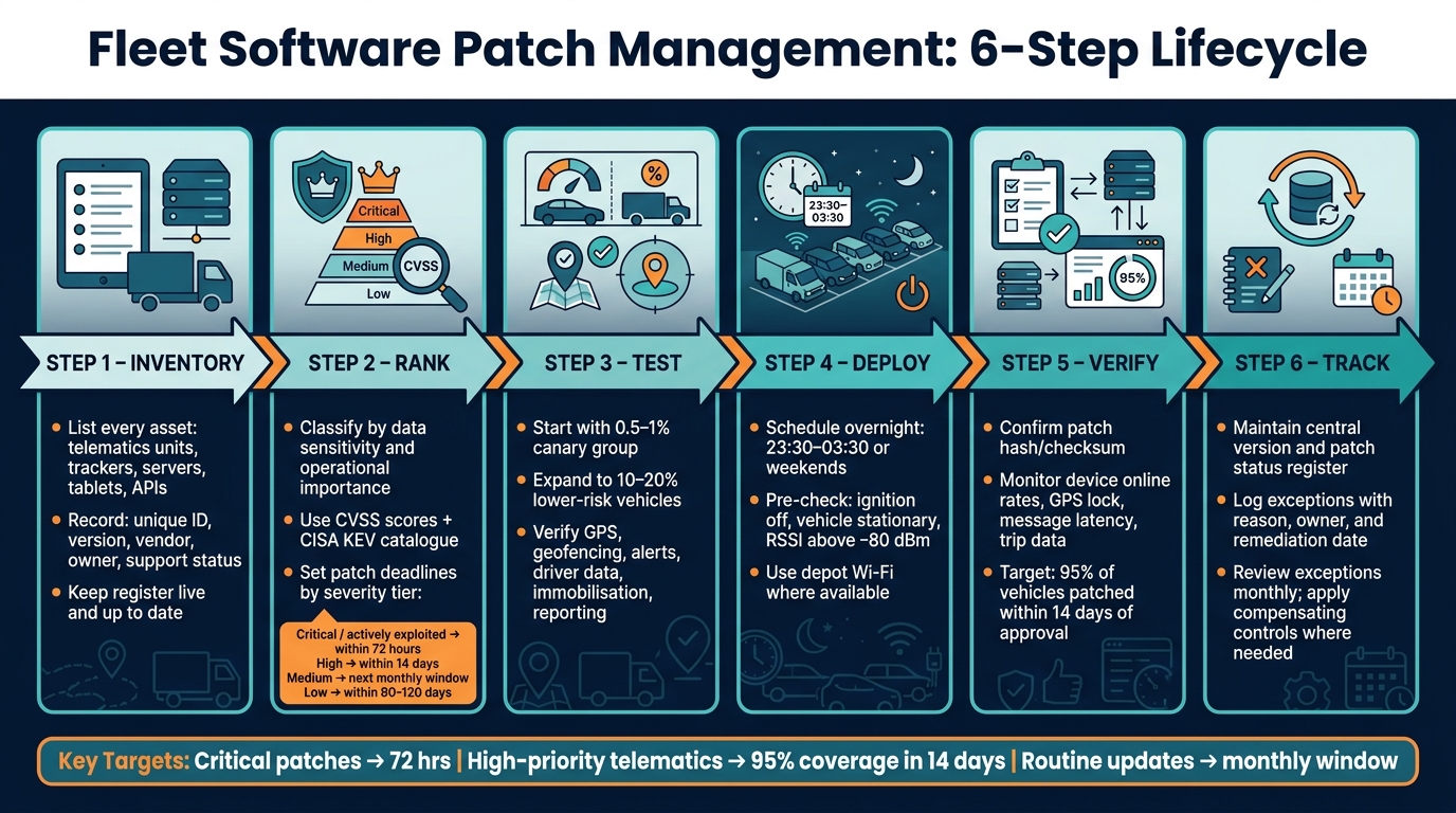 Fleet Software Patch Management: 6-Step Lifecycle