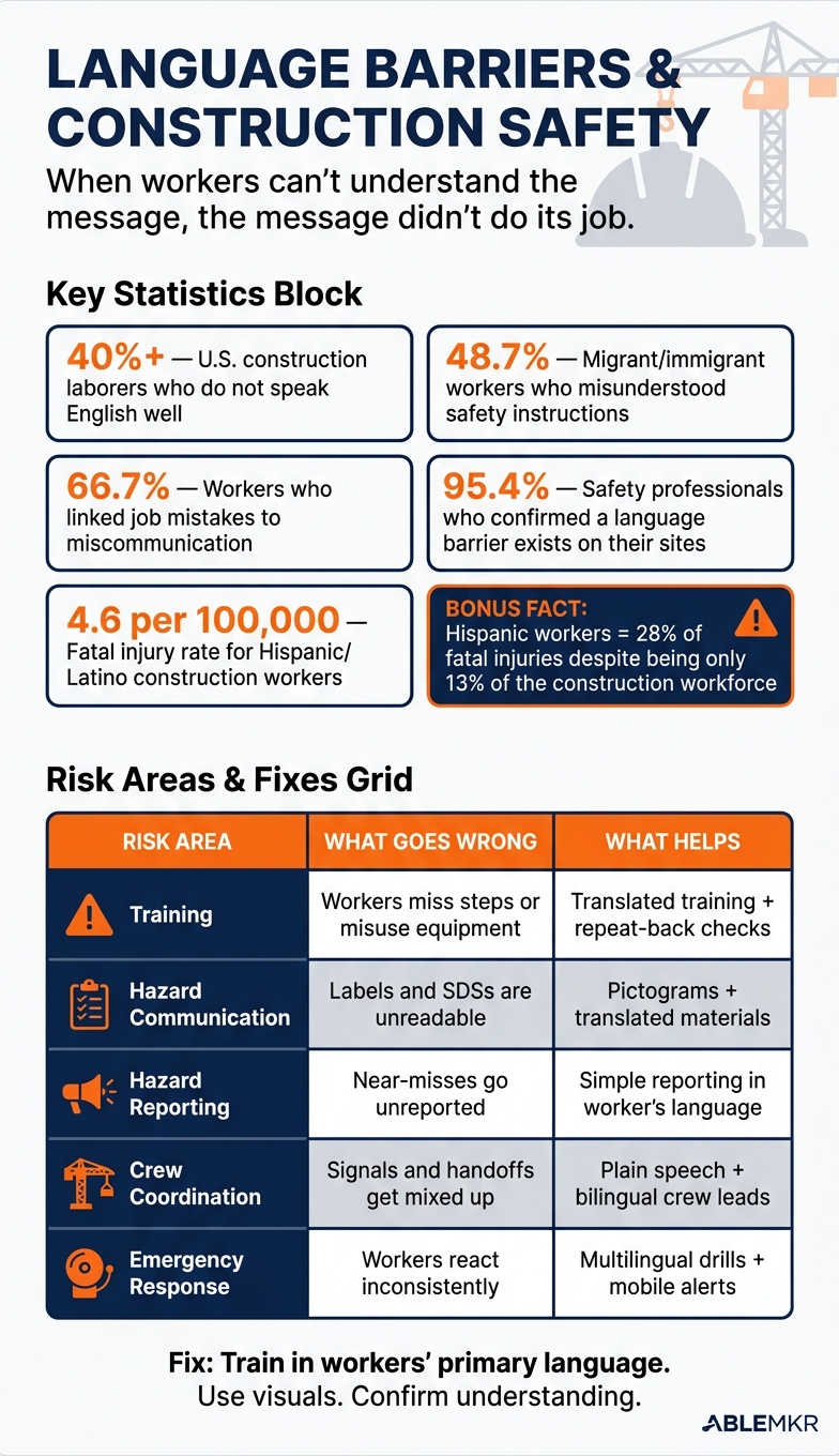 Language Barriers & Construction Safety: Key Statistics and Risk Areas