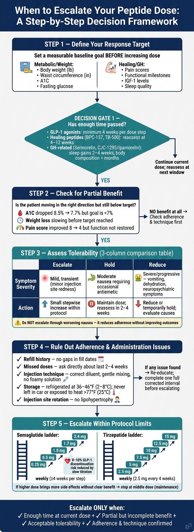 Peptide Dose Escalation Decision Framework