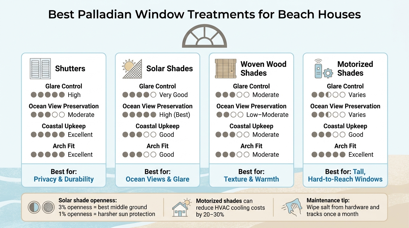Best Palladian Window Treatments for Beach Houses: Side-by-Side Comparison
