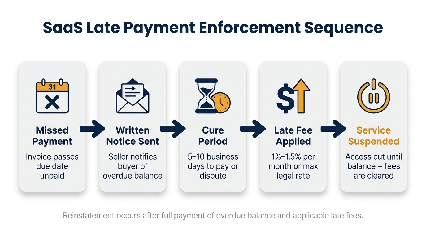 SaaS Late Payment Process: From Missed Payment to Suspension
