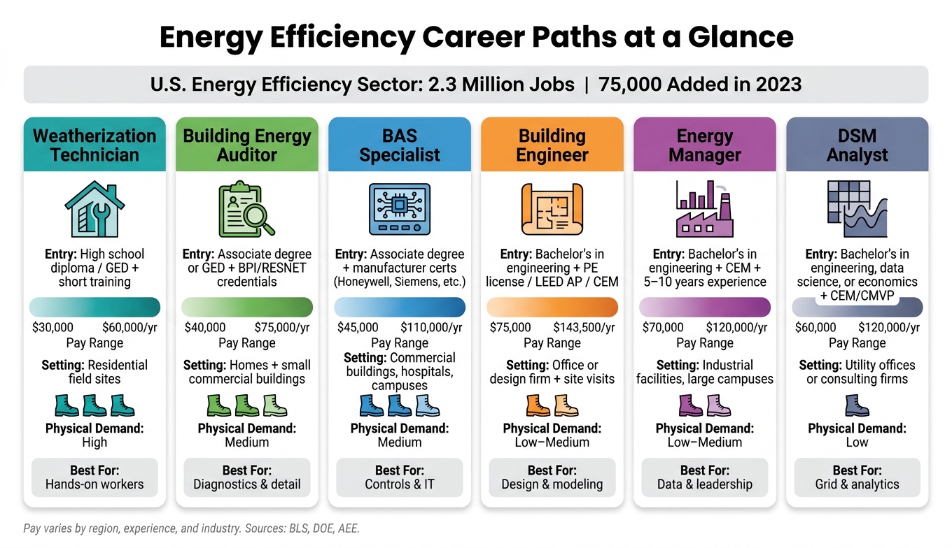 Energy Efficiency Career Paths: Pay, Entry Requirements & Growth