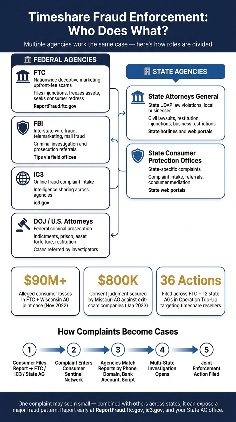 Who Handles Timeshare Fraud? Federal vs. State Agency Roles Explained