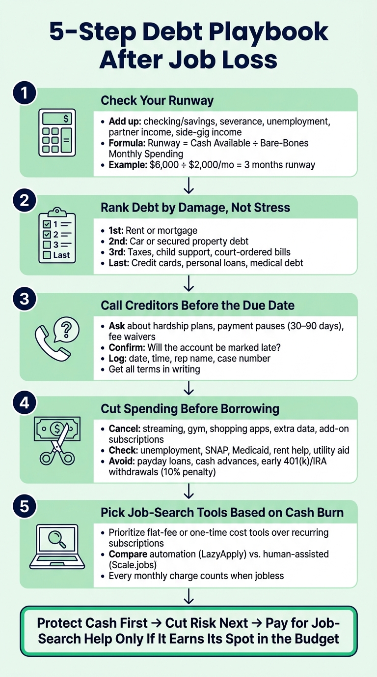 5-Step Debt Playbook After Job Loss