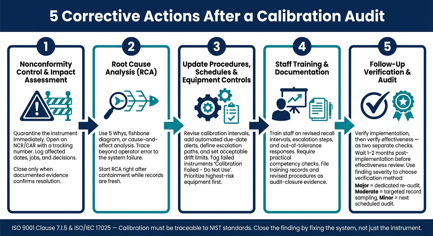 5 Corrective Actions After a Calibration Audit