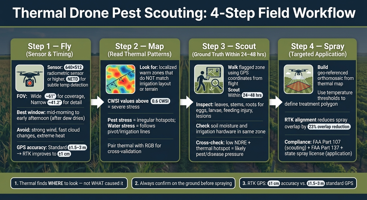Thermal Drone Pest Scouting: 4-Step Field Workflow