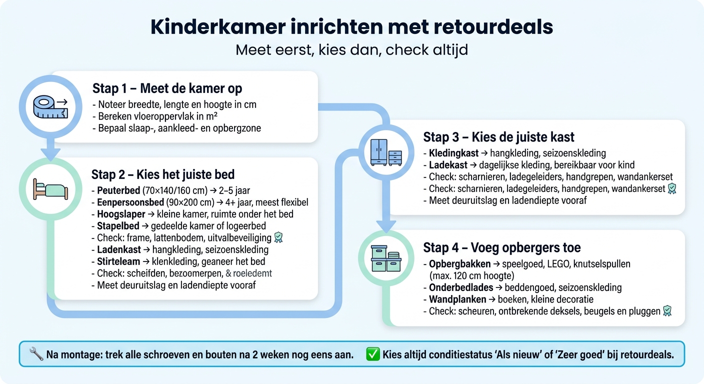 Kinderkamer inrichten met retourdeals: stap-voor-stap plan