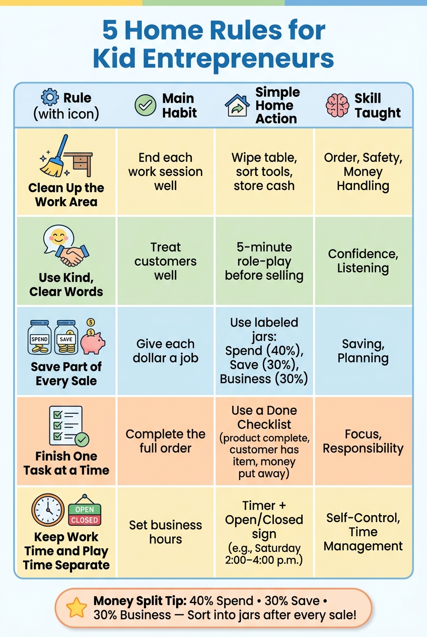 5 Home Rules for Kid Entrepreneurs: Habits, Actions & Skills