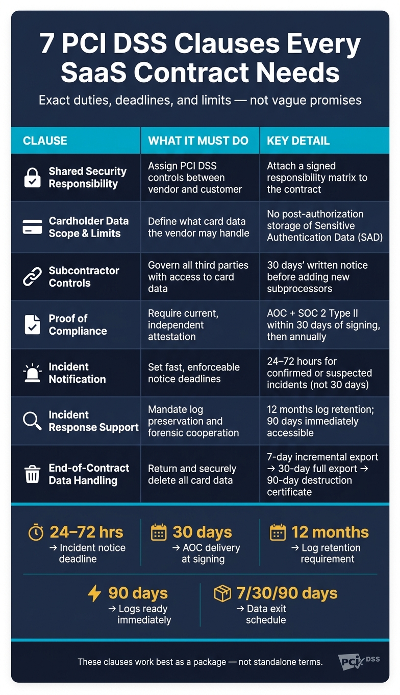 7 PCI DSS Clauses for SaaS Contracts: Weak vs. Strong Language