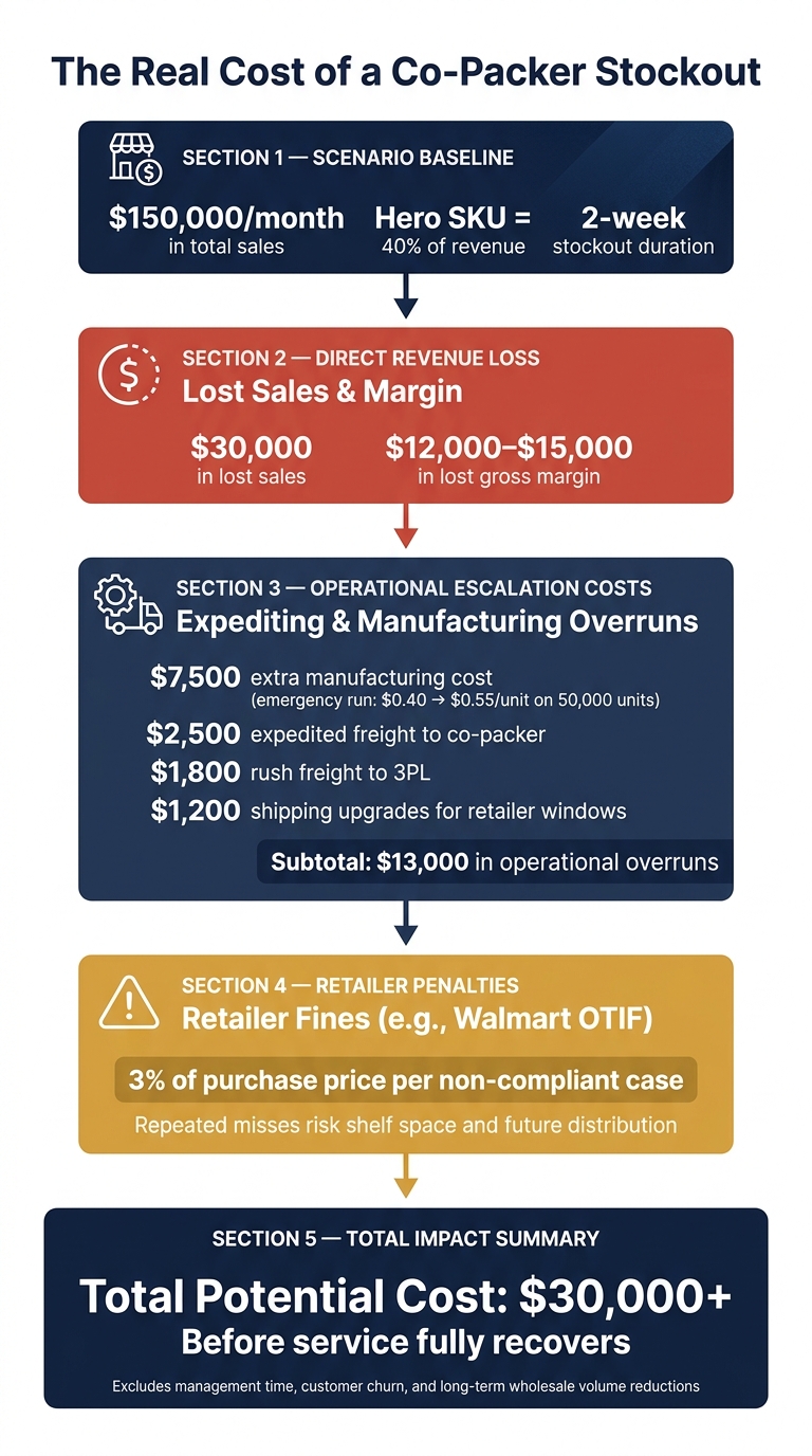 The Real Cost of a Co-Packer Stockout: By the Numbers