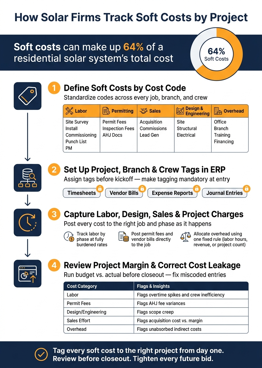 How Solar Firms Track Soft Costs by Project: A 4-Step ERP Process
