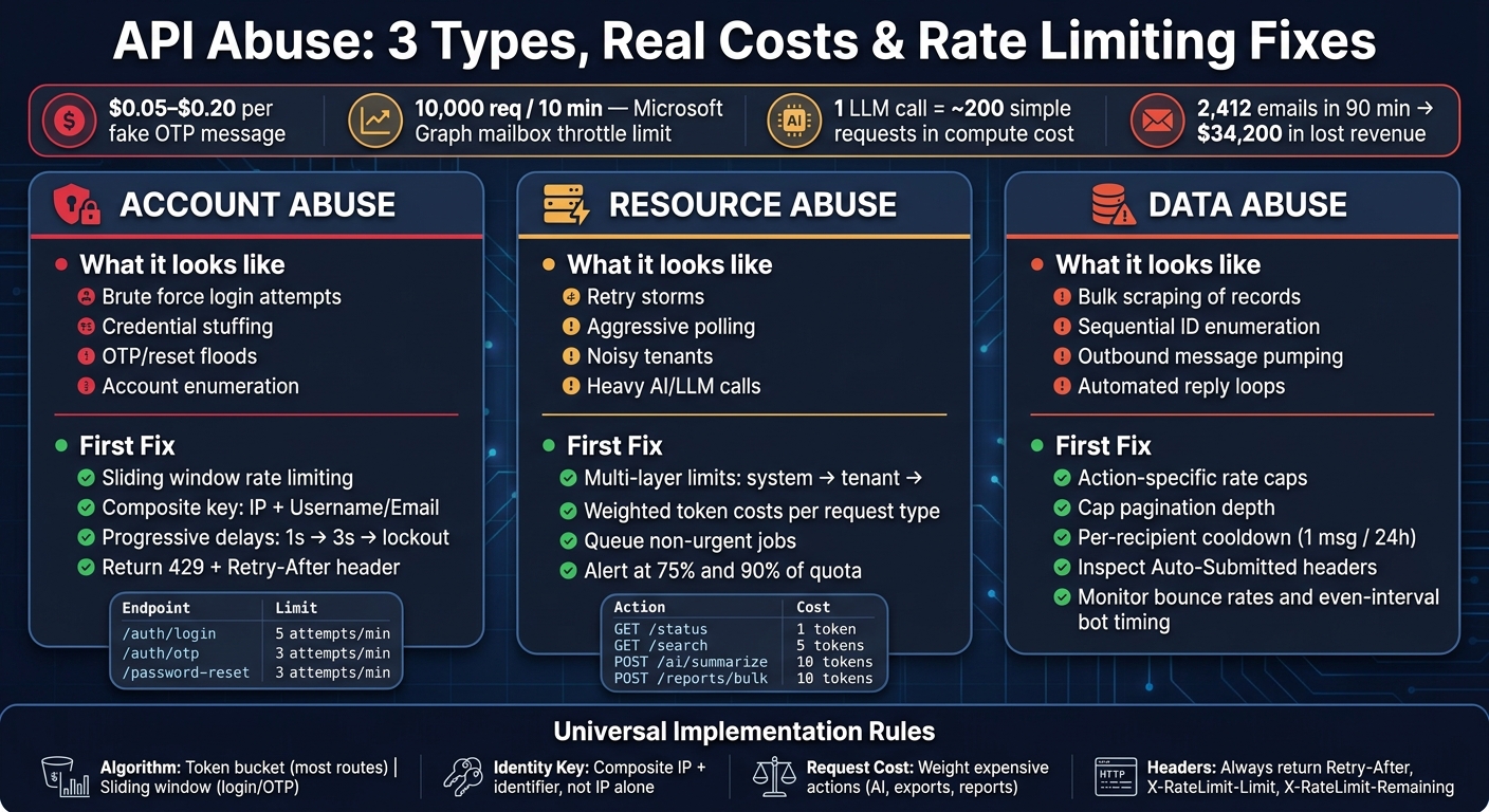 API Abuse Types: Patterns, Detection & Rate Limiting Solutions