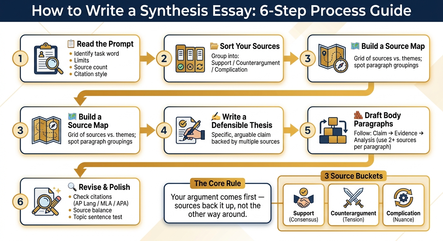 How to Write a Synthesis Essay: 6-Step Process Guide
