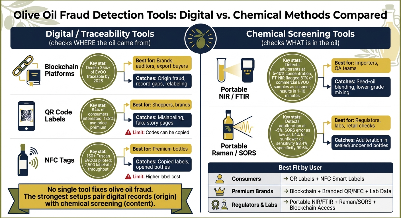 Olive Oil Fraud Detection Tools: Digital vs. Chemical Methods Compared