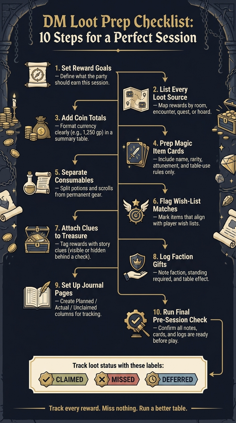 DM Loot Prep Checklist: 10 Steps for a Perfect Session