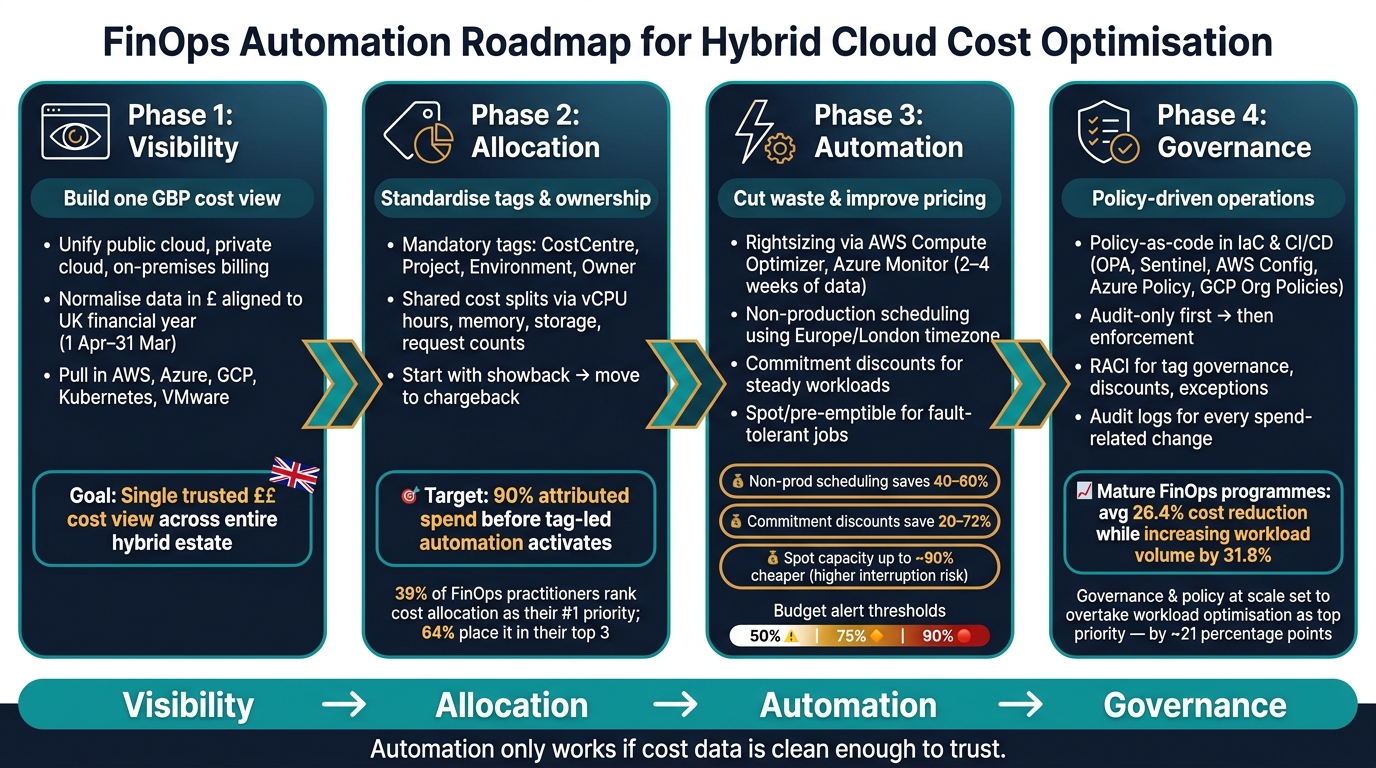 FinOps Automation Roadmap: Visibility to Governance