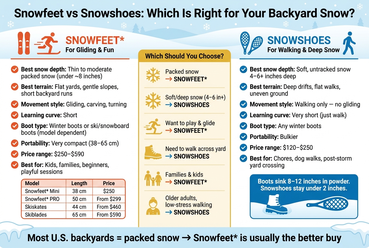 Snowfeet vs Snowshoes: Which Is Right for Your Backyard?
