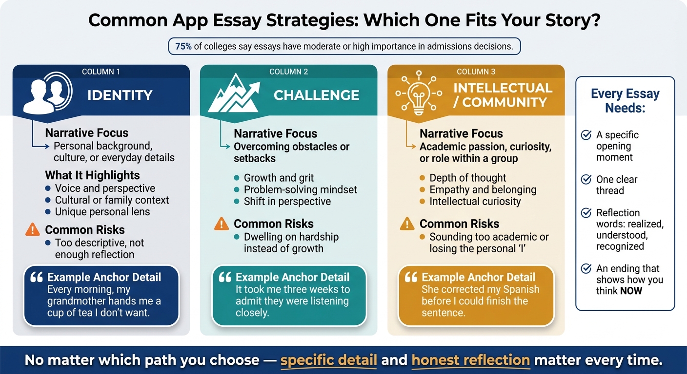 Common App Essay Types: Identity vs. Challenge vs. Intellectual