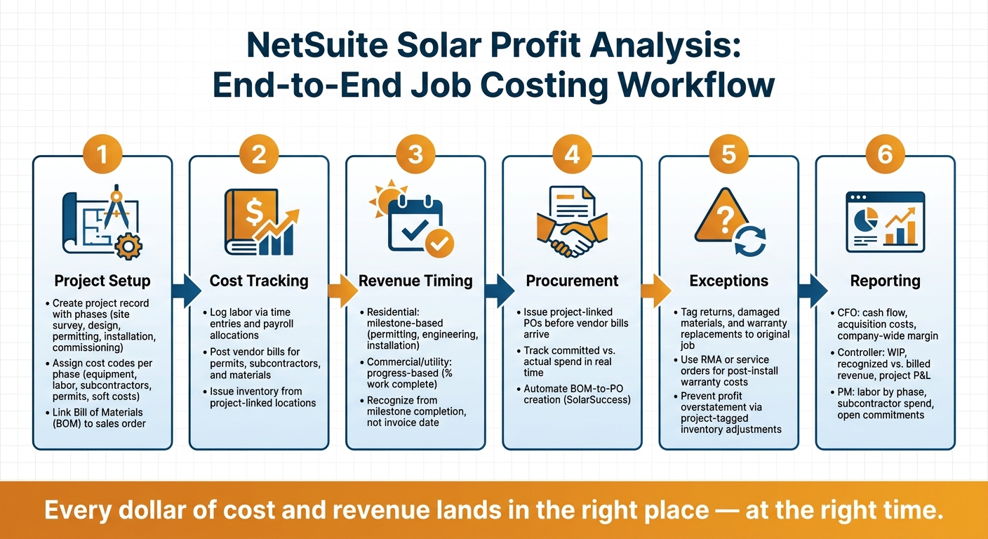 NetSuite Solar Profit Analysis: End-to-End Job Costing Workflow