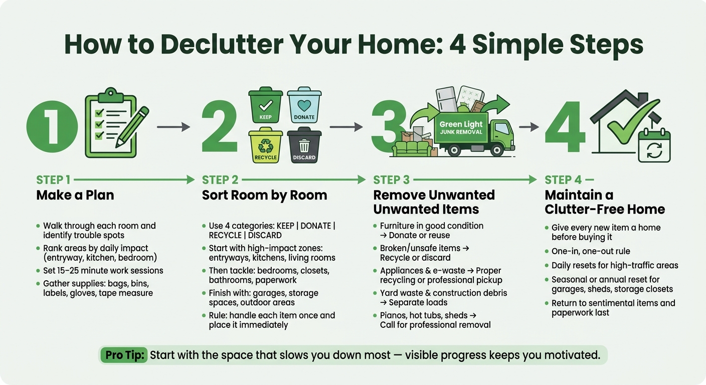 How to Declutter Your Home: 4-Step Process Guide
