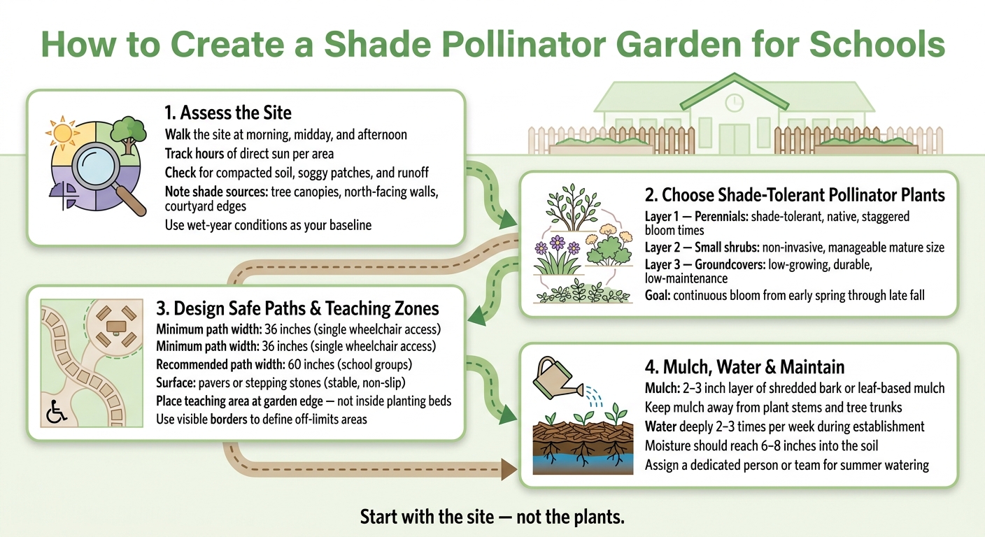 How to Create a Shade Pollinator Garden for Schools: 4-Step Guide