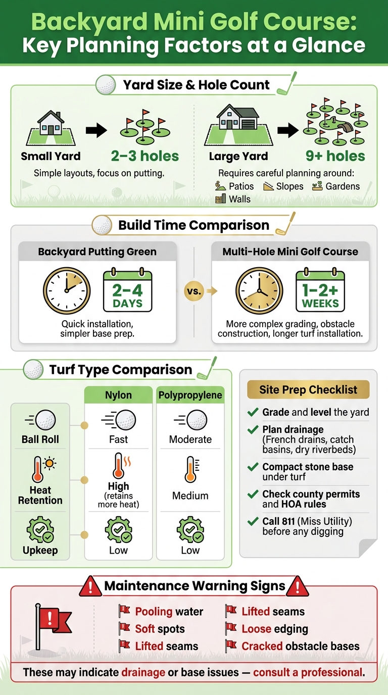 Backyard Mini Golf Course: Key Planning Factors at a Glance