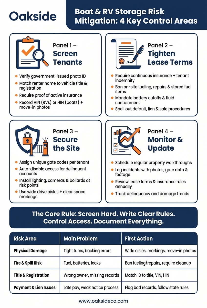 Boat & RV Storage Risk Areas: Problems & Solutions at a Glance