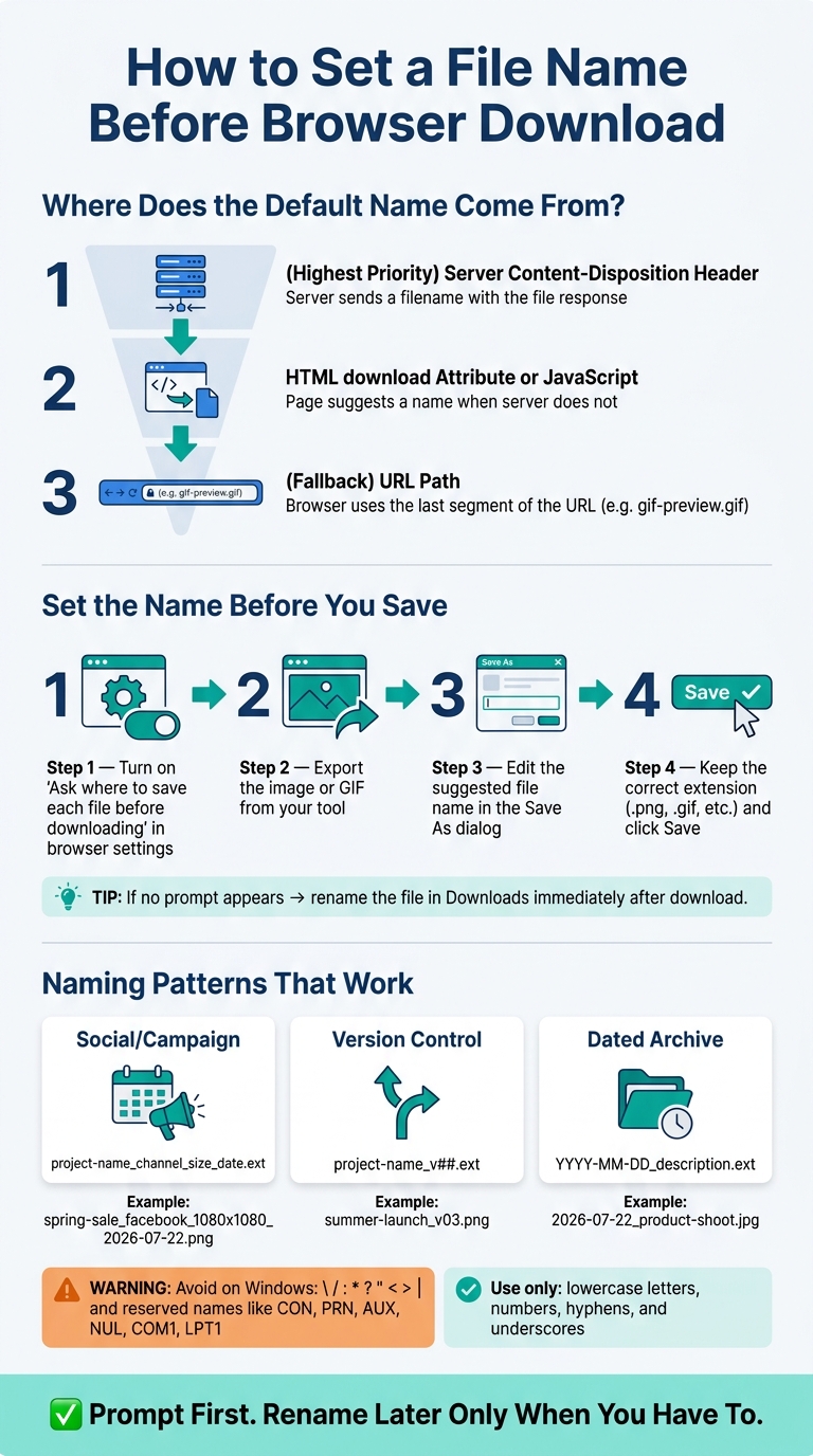 How to Set a File Name Before Browser Download