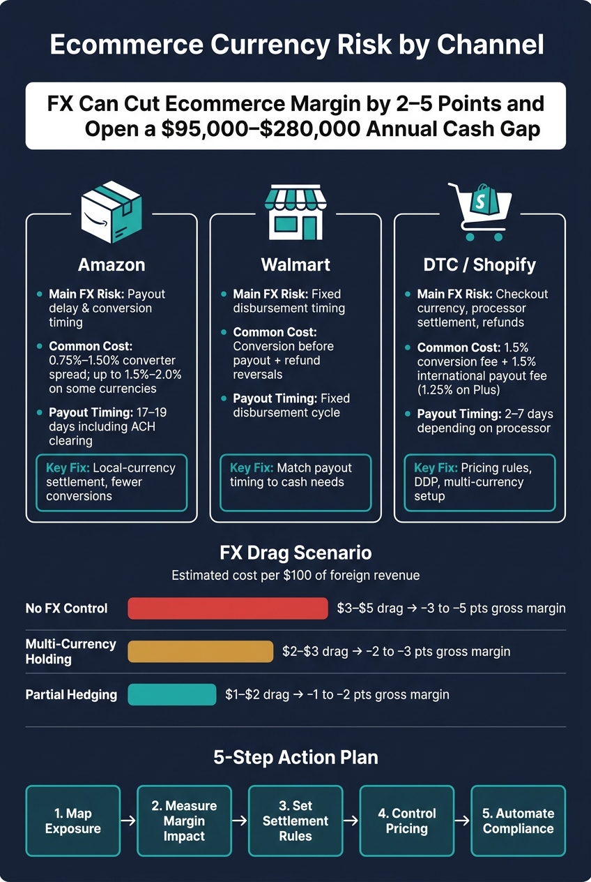 Ecommerce FX Risk by Channel: Costs, Timing & Fixes