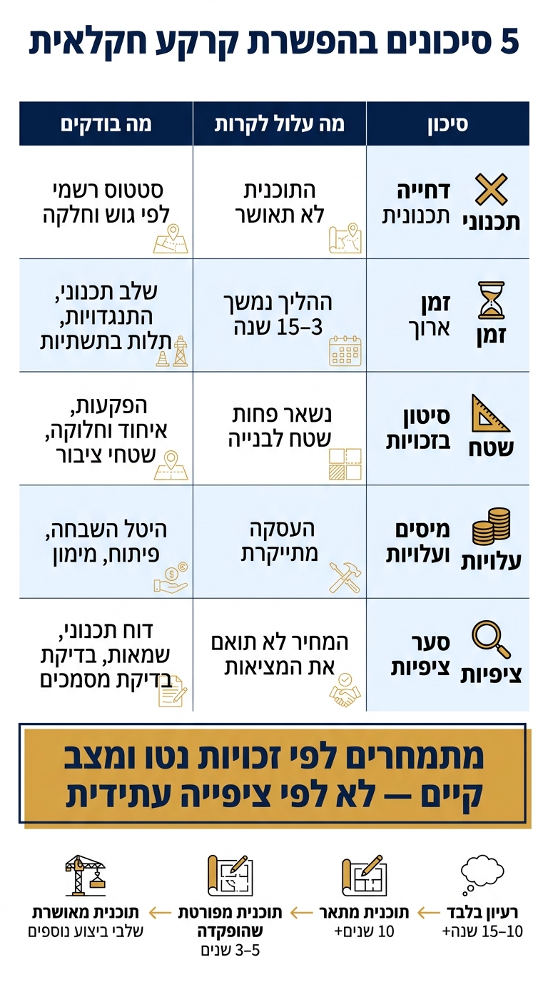 5 סיכונים בהפשרת קרקע חקלאית – מה בודקים לפני חתימה