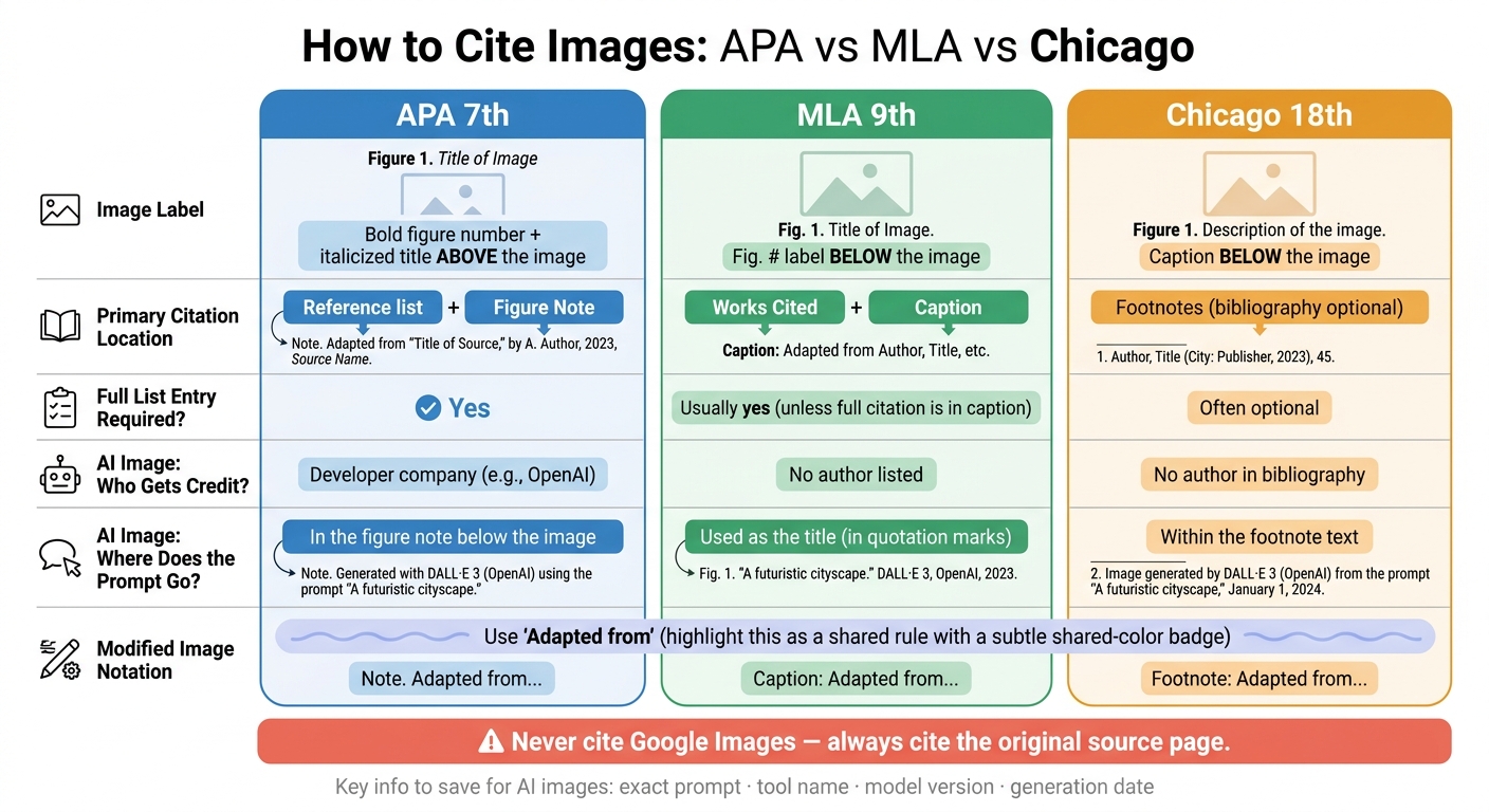 How to Cite Images in APA, MLA & Chicago: Quick Reference Guide