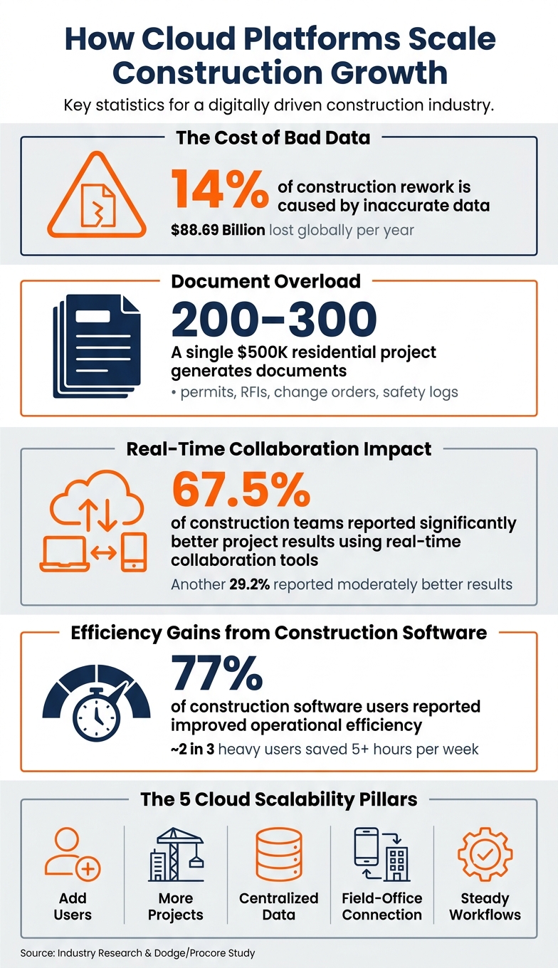 How Cloud Platforms Drive Construction Growth: Key Stats & Benefits